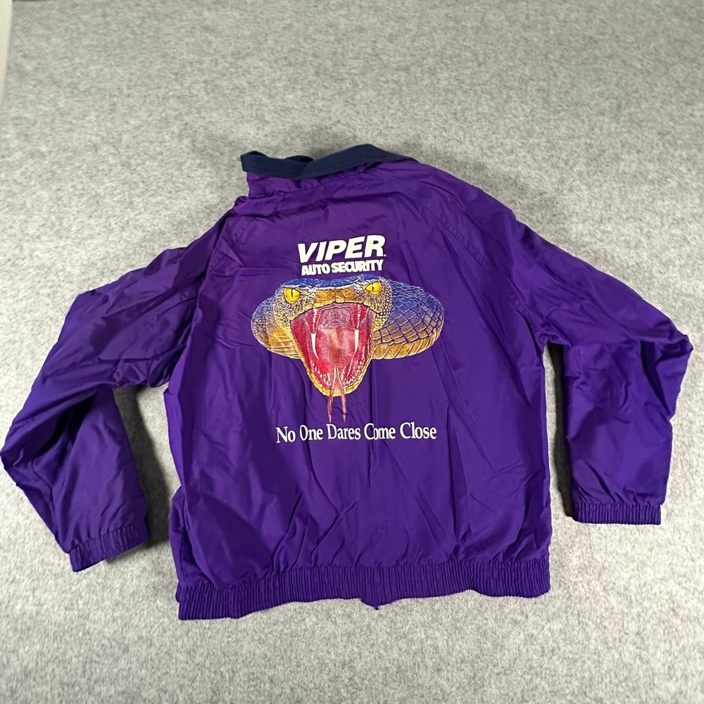 Sportsmaster Viper Auto Security Jacket Mens Large Purple Racing Windbreaker